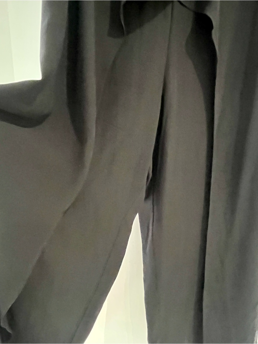 Eileen Fisher Silk Georgette Crepe Drape Overlay Jumpsuit Black Medium - Picture 6 of 12